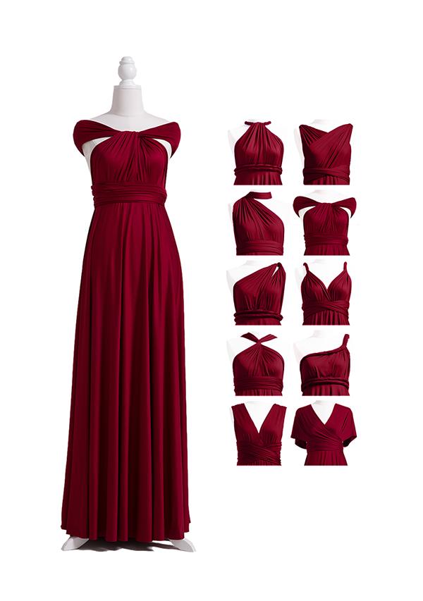 Burgundy Multiway Infinity Dress 