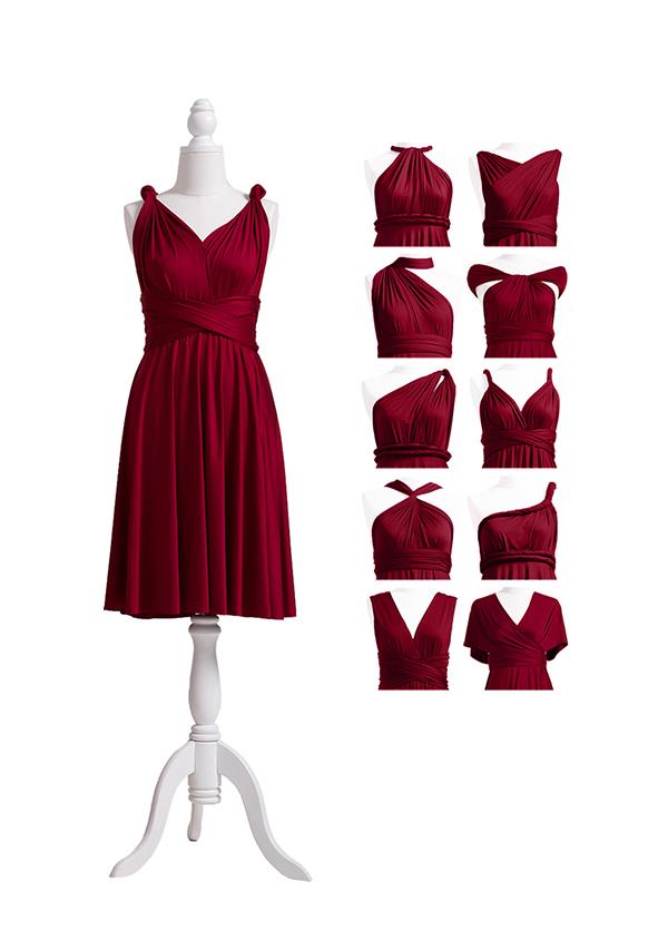 Burgundy Multiway Infinity Dress